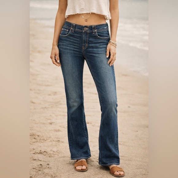 BKE Denim - Y2K Biker BKE Denim Medium Rise Wendi Straight Leg Jeans Size 28X31.5 Bikercore